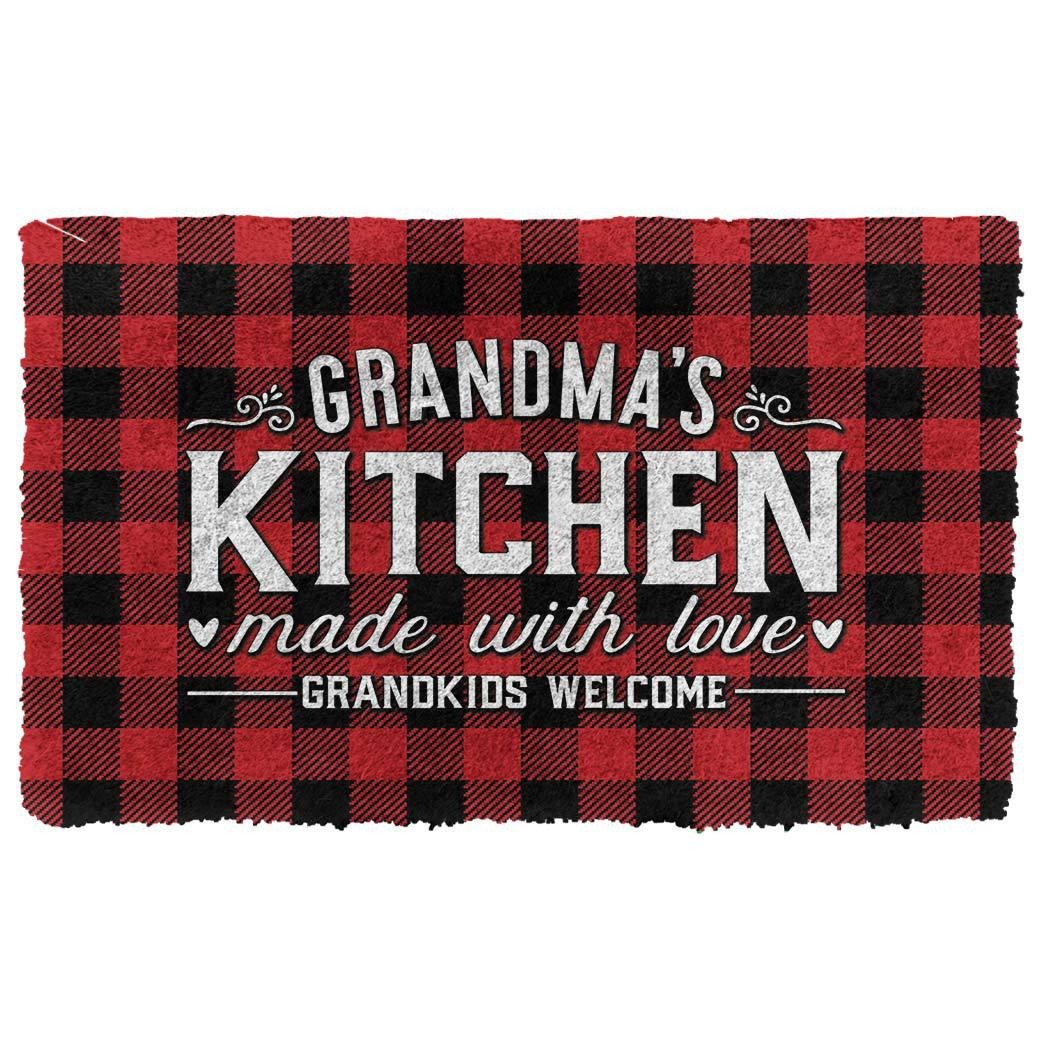 Gearhumans 3D Grandmas Kitchen Welcome Custom Doormat