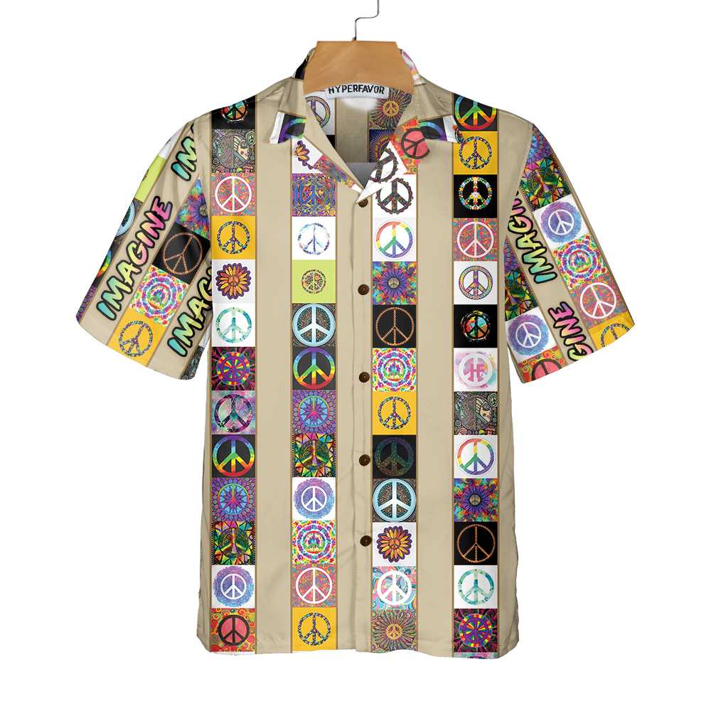 Peace Hippie Hawaii Sign Pattern Unique Shirt For Hippies Ha76120