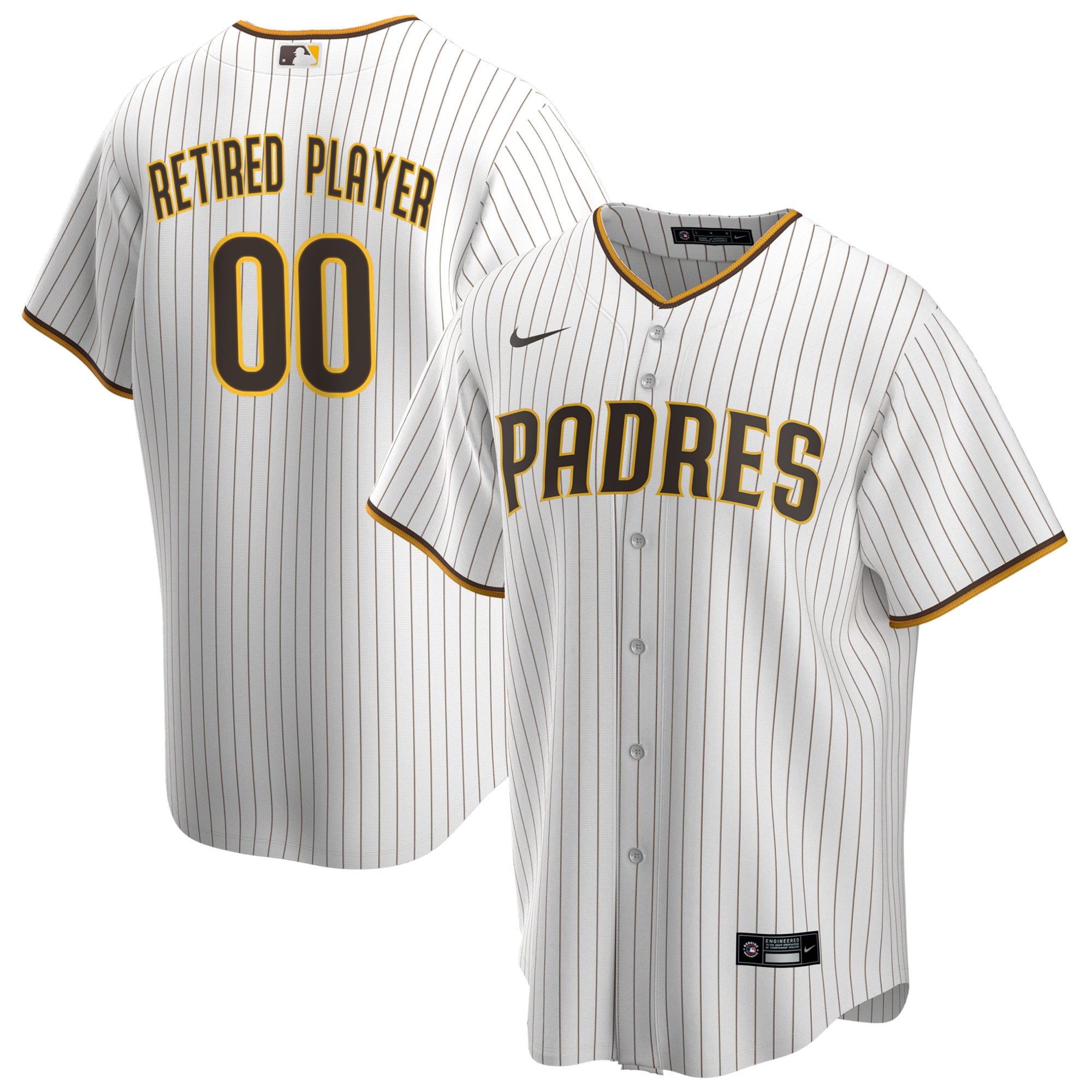 San Diego Padres Home Pick-A-Player Retired Roster Replica Jersey – White