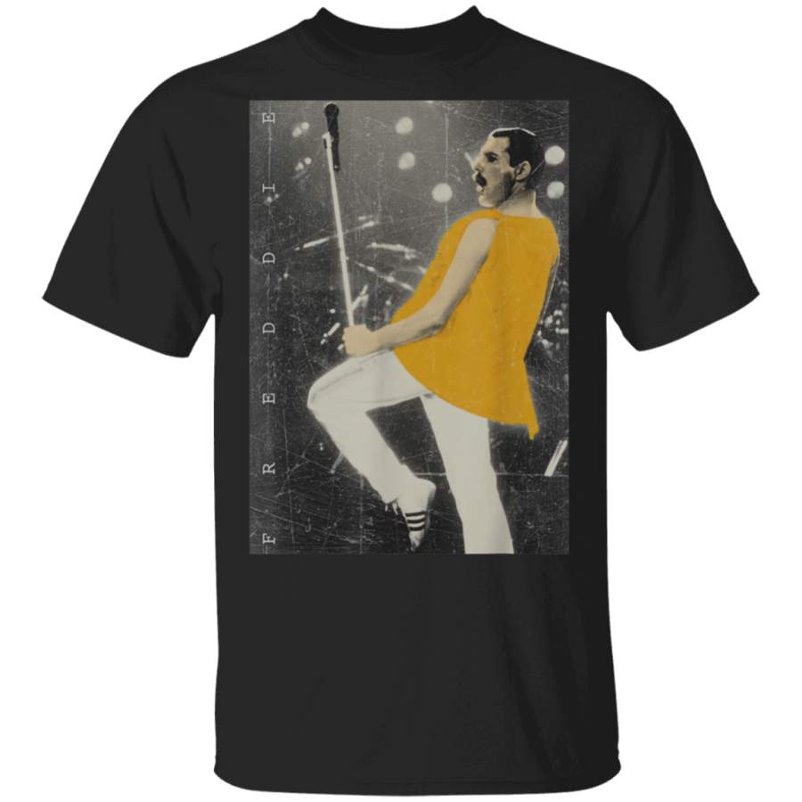 Freddie Mercury Official Live Pose Yellow Icon TShirt