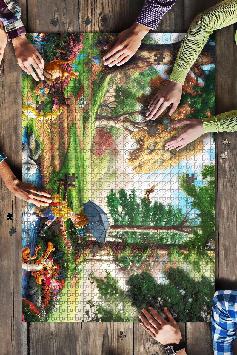 winnie the pooh in forest JIGSAW Puzzle mc