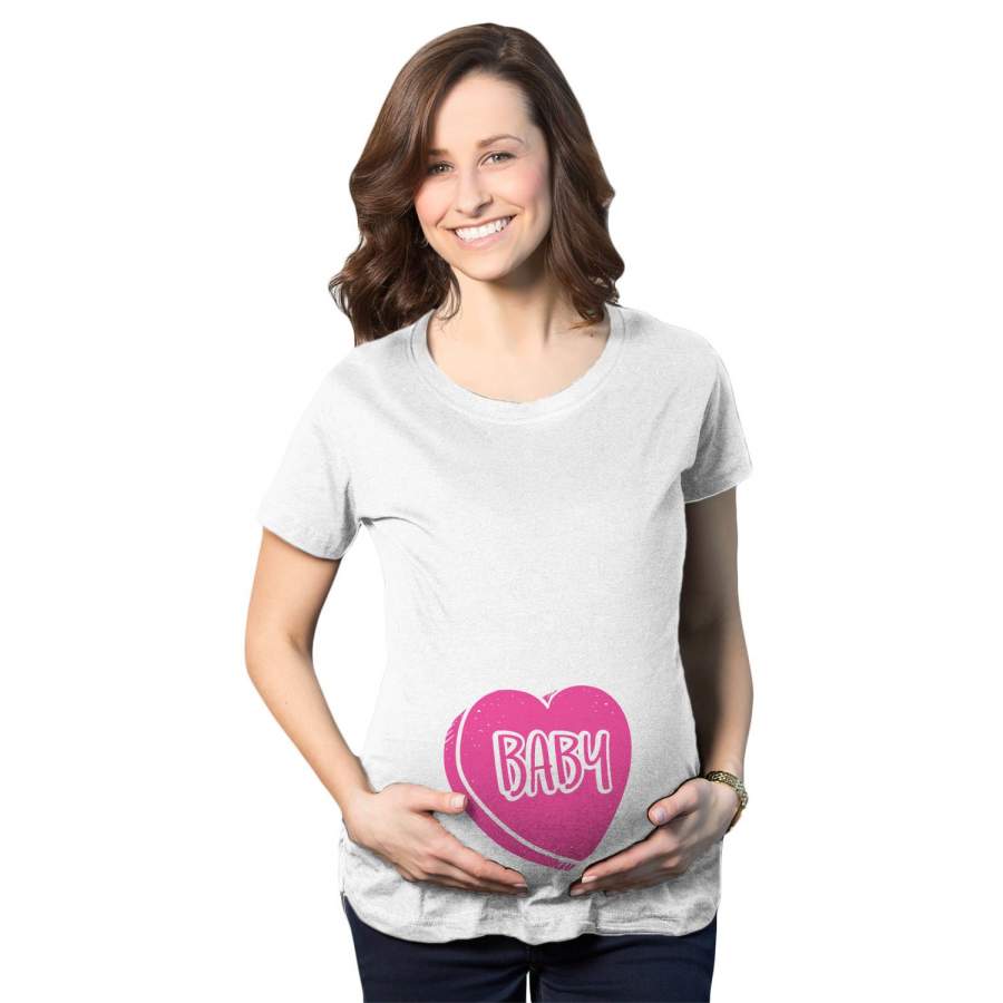 Baby Candy Heart Maternity Tshirt