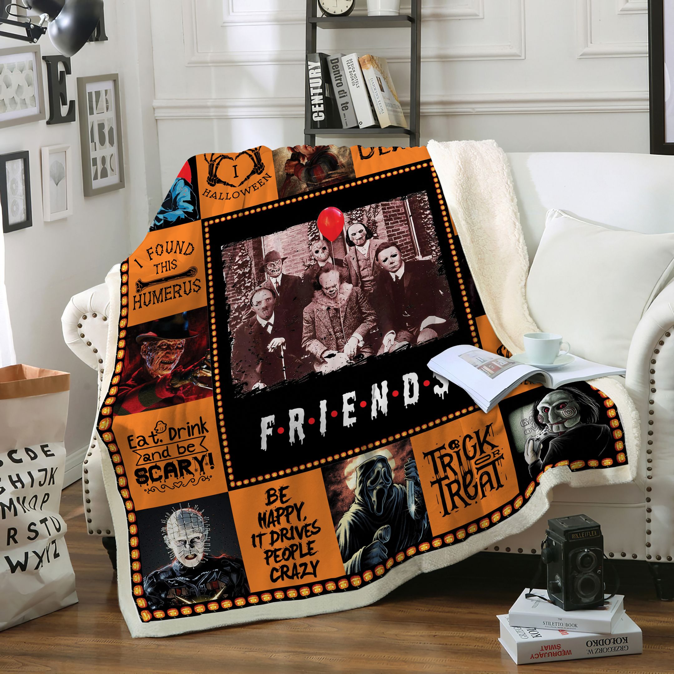 Friends Horror Halloween Fleece Blanket Quilt Fan Made All Season 3D