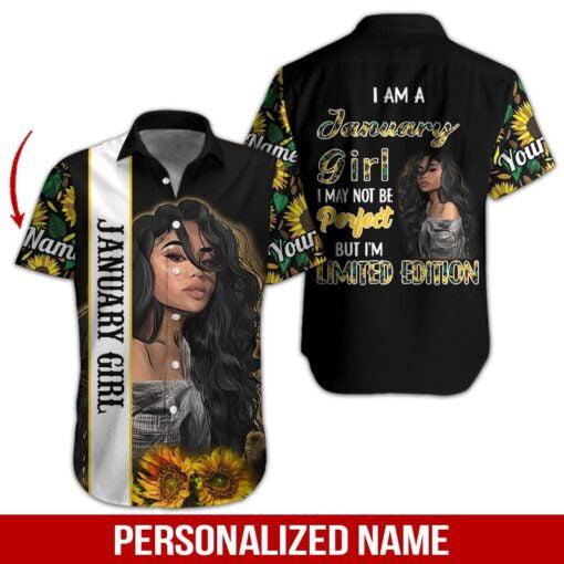 January Girl Custom Name Hawaii Shirt For Men Women Ha26102