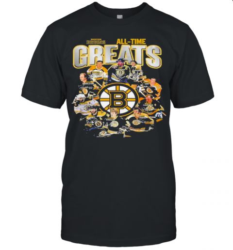 Boston Bruins All Time Greats Signatures Unisex Jersey Tee