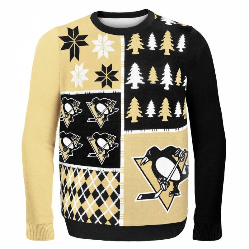 Pittsburgh Penguins – Busy Block Ugly Christmas Sweater