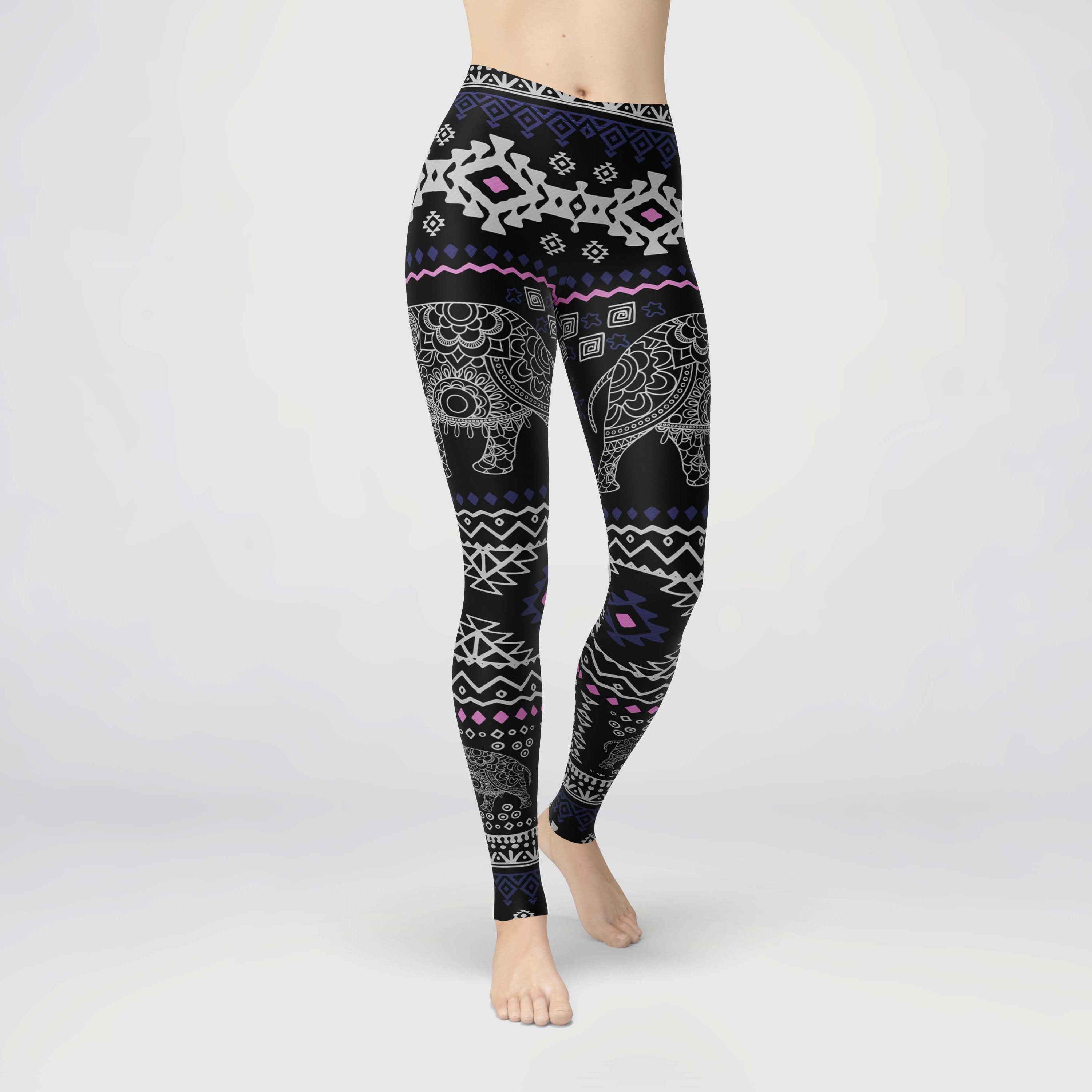 Black Indian Elephant Women’s Leggings