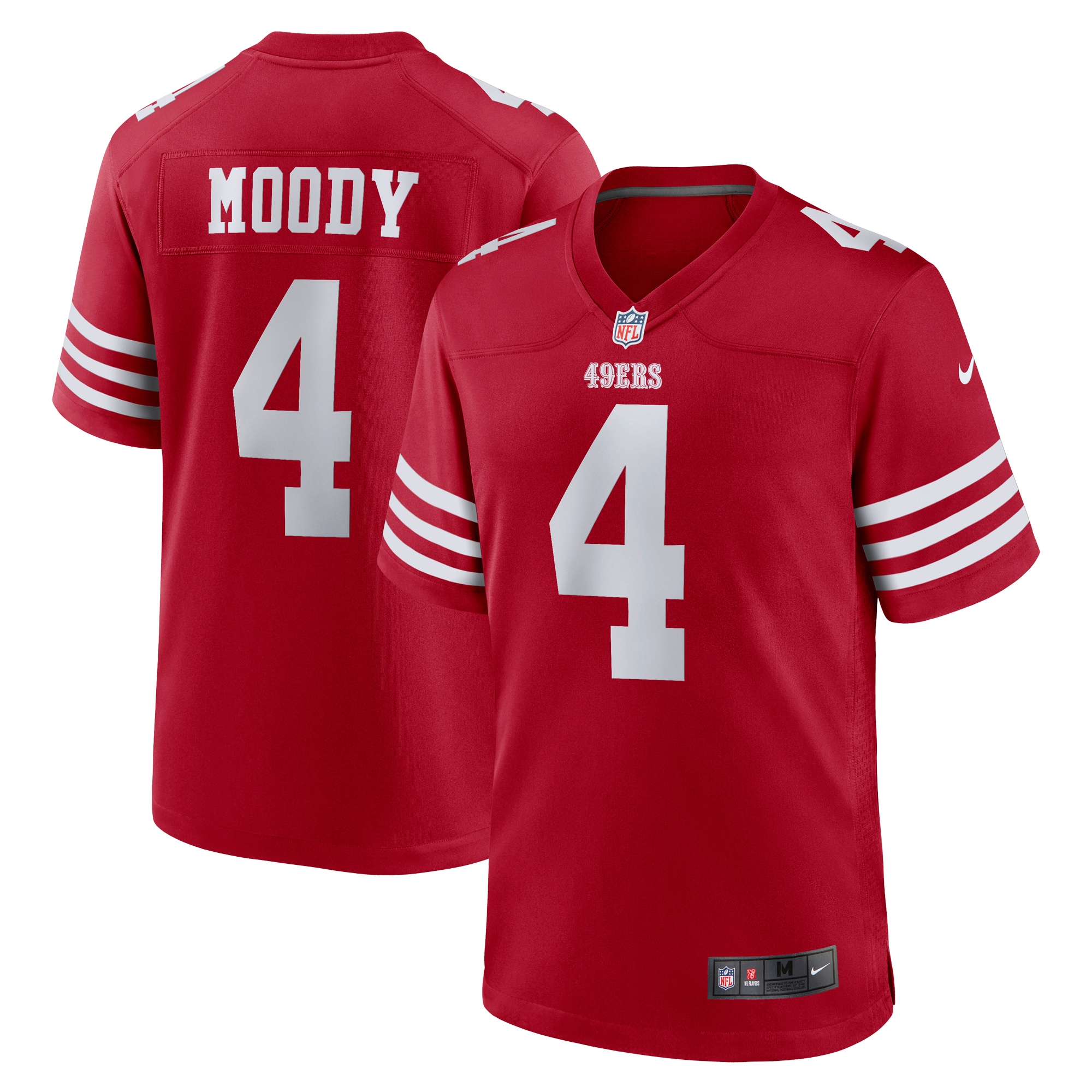 Jake Moody San Francisco 49ers Team Game Jersey – Scarlet