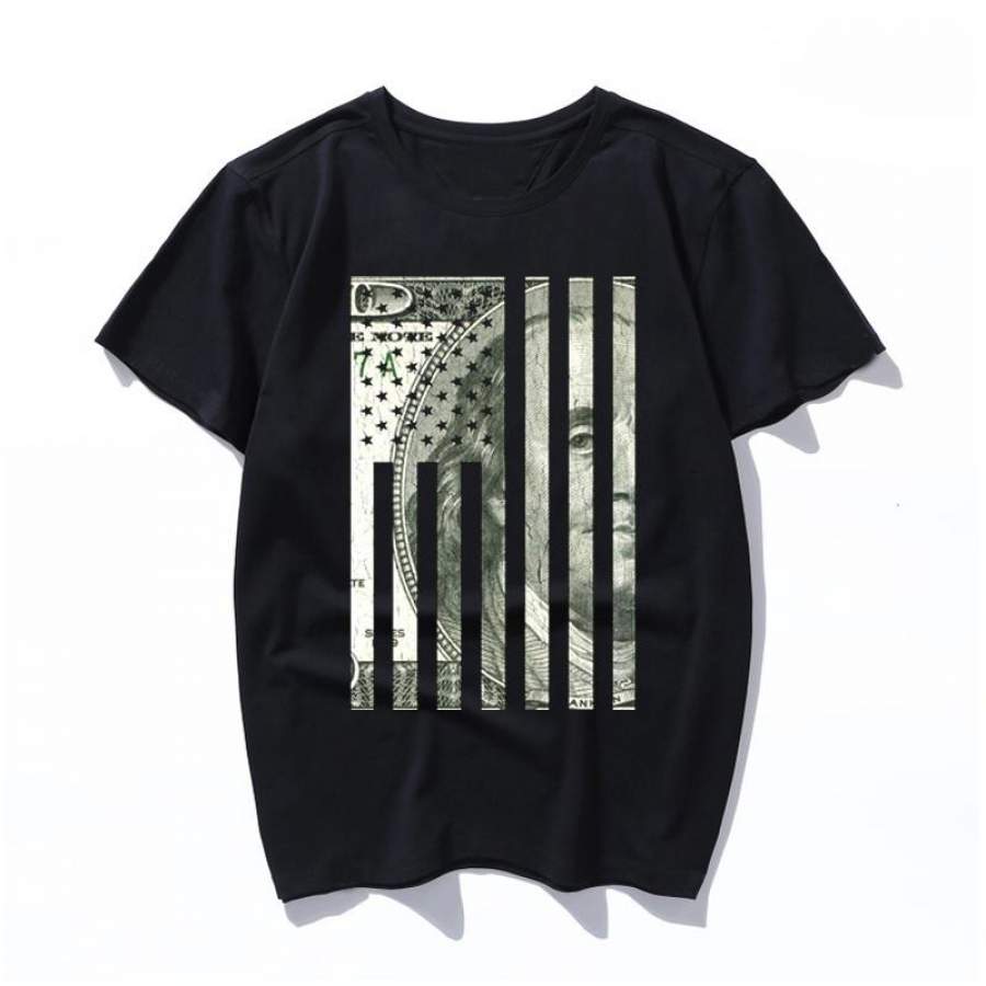 money flag vintage distressed look Novelty Funny T Shirt men Casual cotton letter printed Men’s Women’sT-shirt men Tee shirt homme