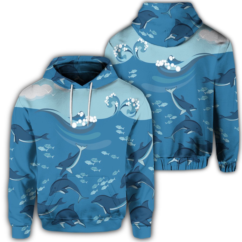 Hawaiian Dolphins Polynesian Hoodie – AH – JR