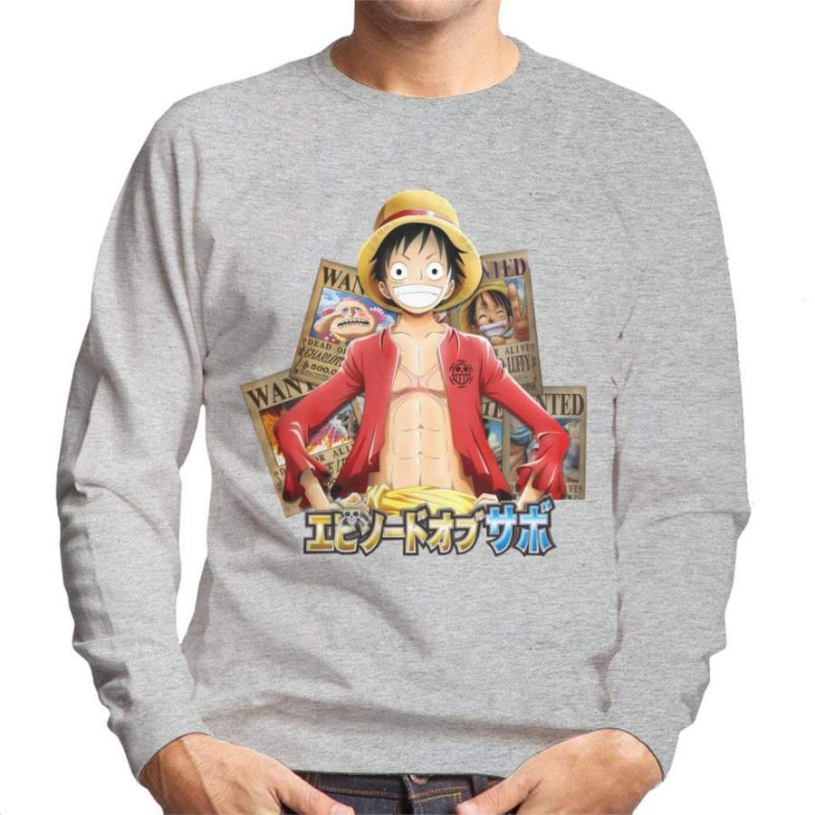 One Piece Luffy Wanted Posters Men’s Sweatshirt