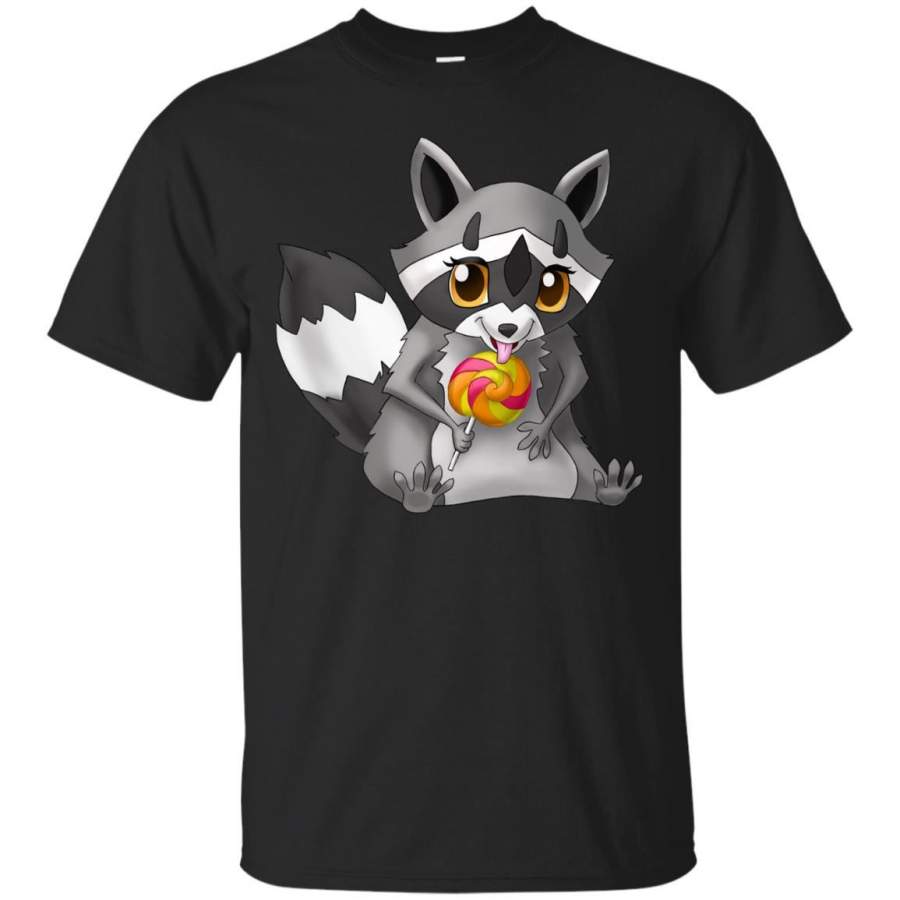 CARTOON RACCOON – Raccoon with candy on a stick T Shirt & Hoodie