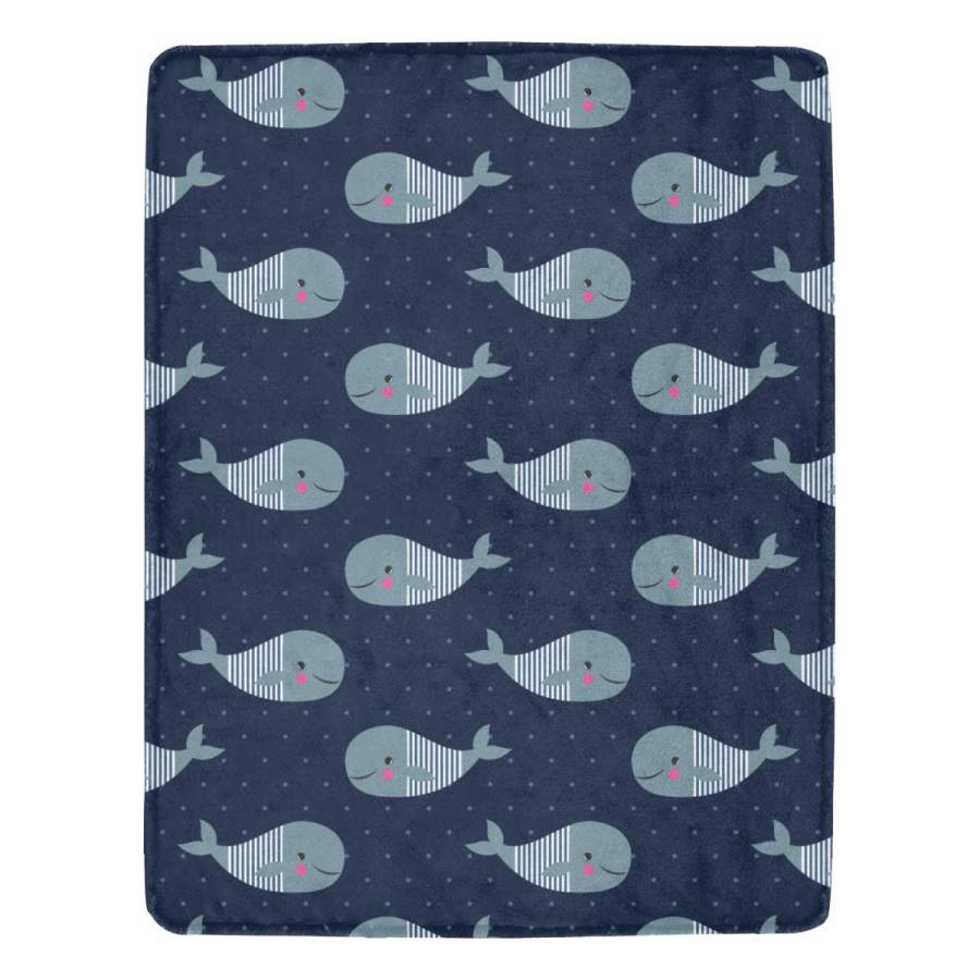 Whale Fleece Blanket