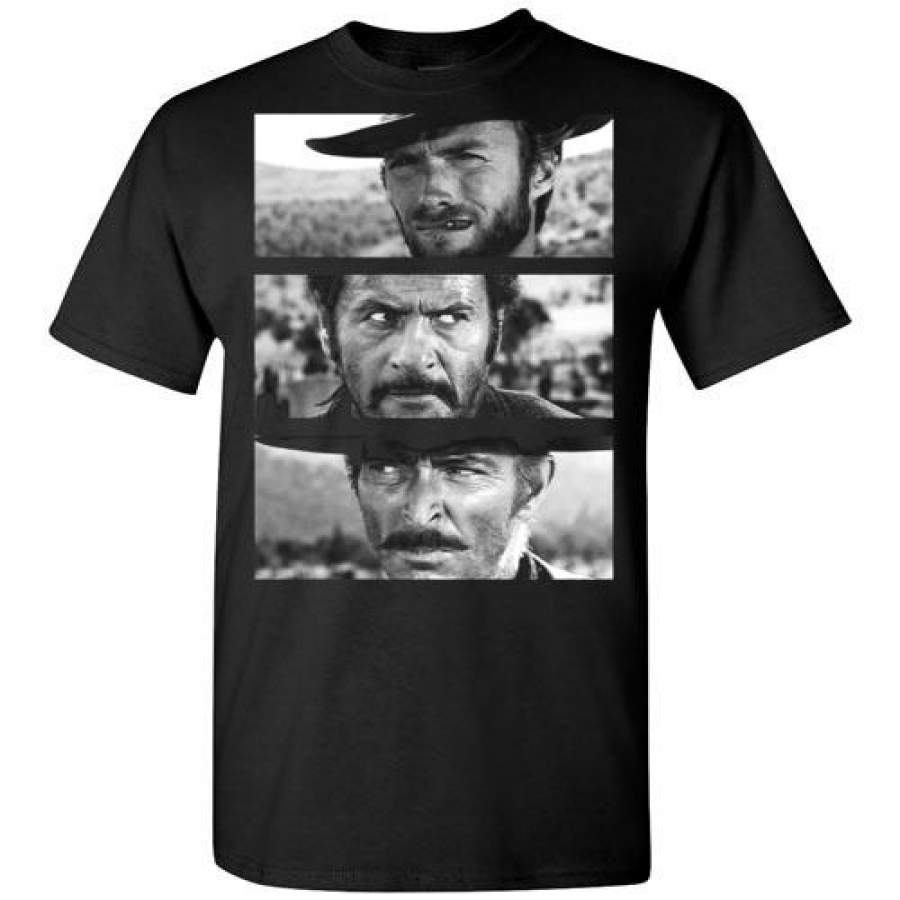 Clint Eastwood,Sergio Leone, Spaghetti Western,The Good, the Bad and the Ugly,v4,Gildan Short-Sleeve T-Shirt