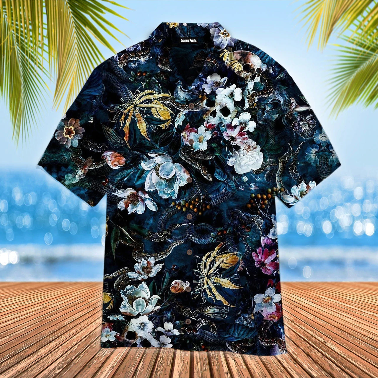 Floral Skull Aloha Hawaii Hawaii Shirt For Men Ha2242