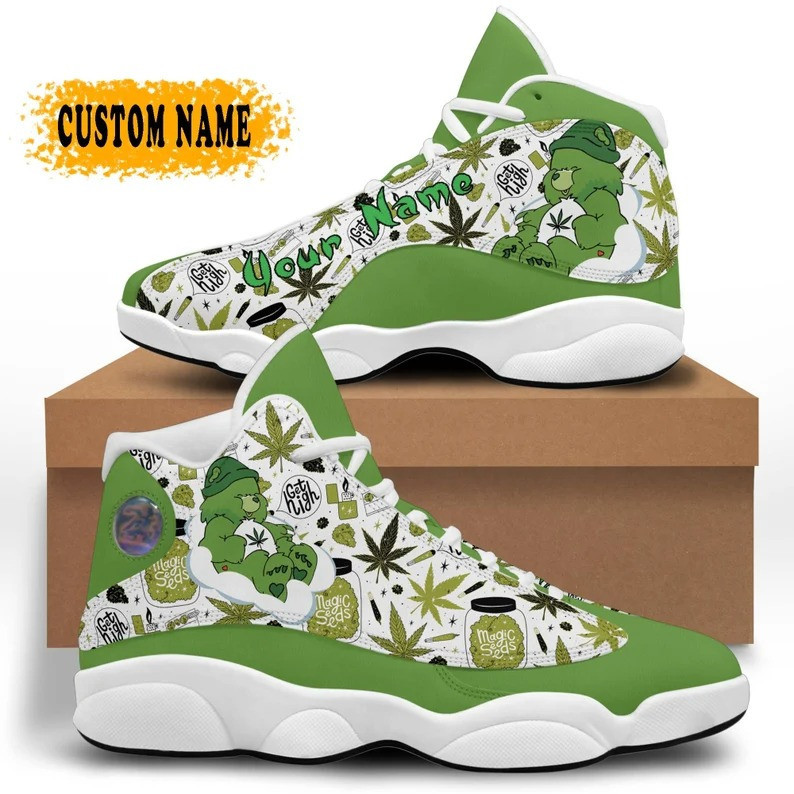 Cannabis Sneakers, Personalized Shoes, Marijuana Sneakers, Psychedelic Sneakers, Custom Jd 13, Tennis Shoes, Women Shoes