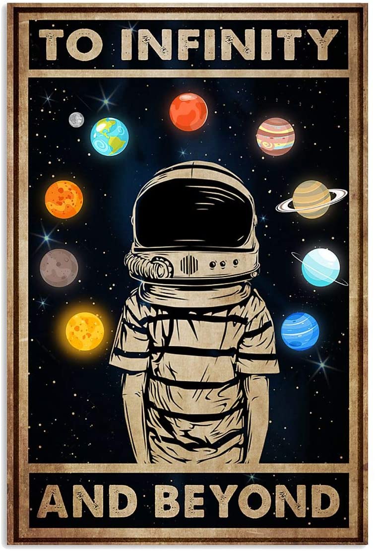 Vintage Astronaut – Beyond Poster Art Print      Home Decor Gift For Family Friend On Birthday