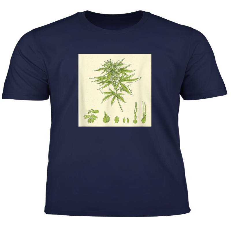 Vintage Botanical Aesthetic Weed Cannabis Men Women Girls T Shirt