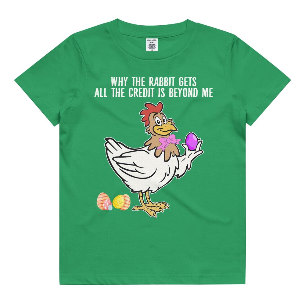 Chicken Funny Easter Why The Rabbit Gets Easter Day Kids T Shirt