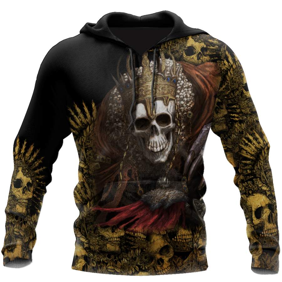 Unique King Skull Hoodie For Men And Women MEI