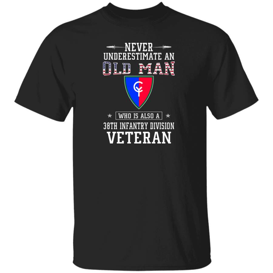 Never Underestimate a 38th Infantry Division Veteran T-Shirt Veterans Day Christmas Gift Mug