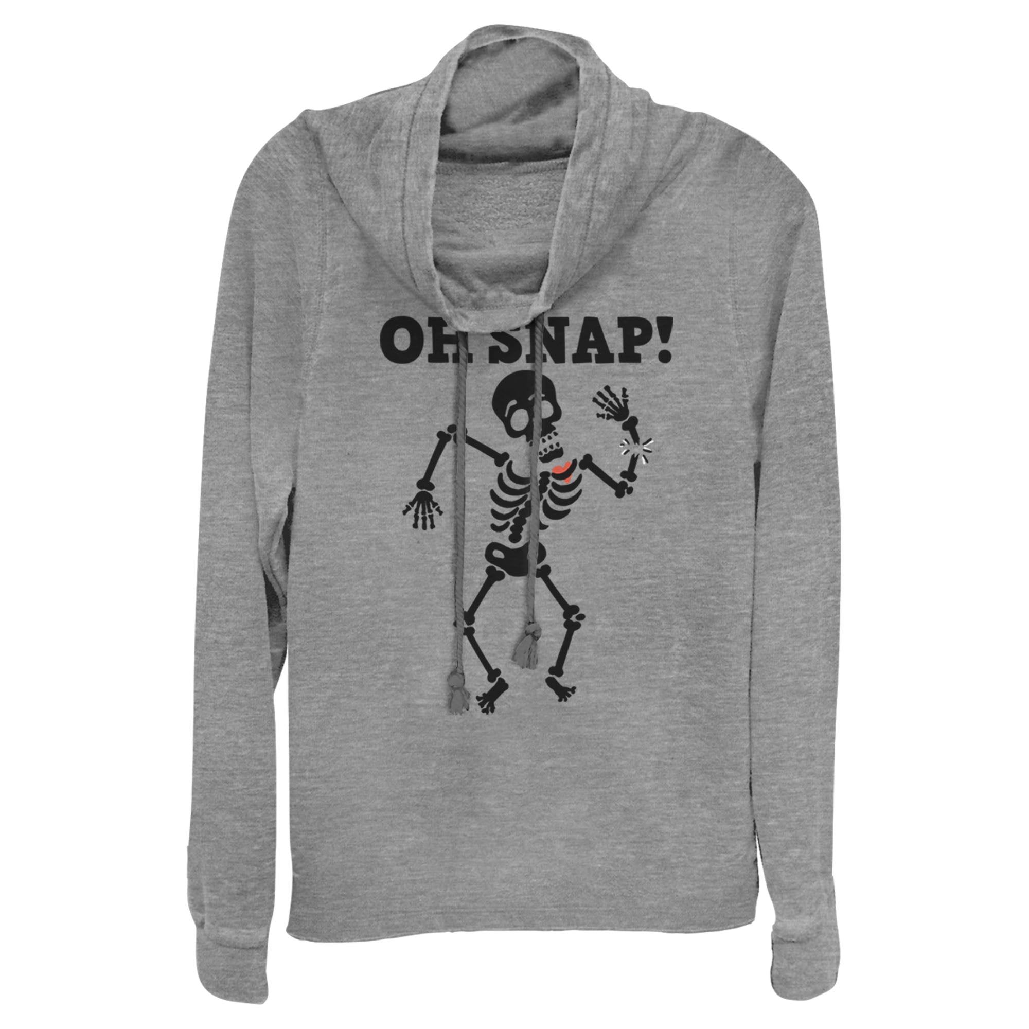 Lost Gods Junior’S Halloween Oh Snap  Cowl Neck Sweatshirt