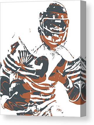 Walter Payton Chicago Bears Pixel Art 11 Joe Hamilton Canvas Print