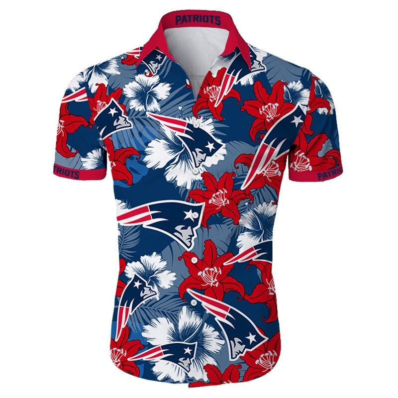 Men’S New England Patriots Hawaiian Shirt No1