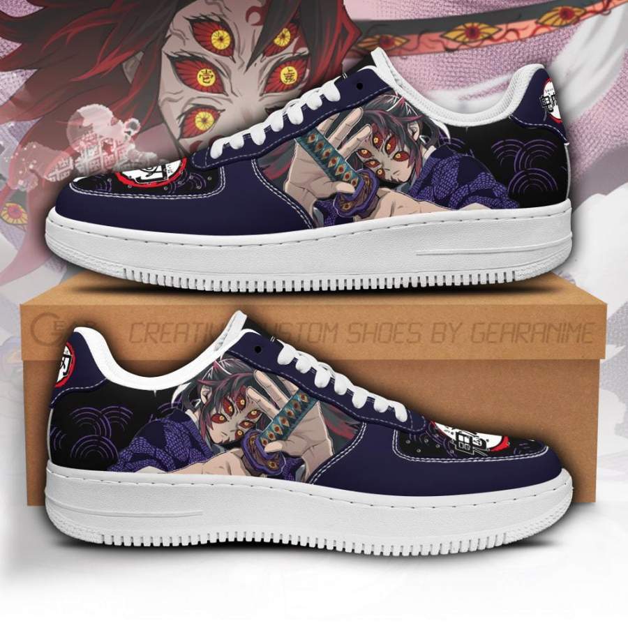 Kokushibou Air Sneakers Custom Demon Slayer Anime Shoes Fan PT05