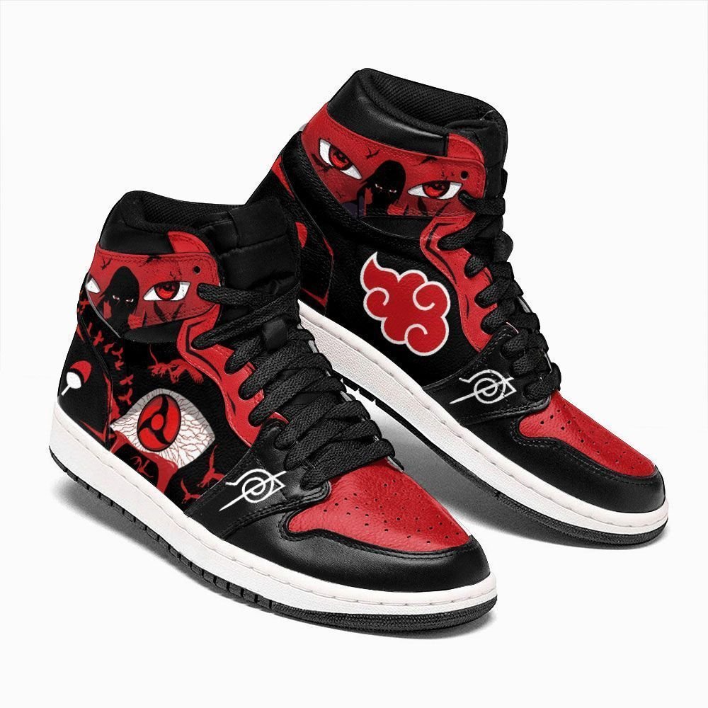 Akatsuki Jd Sneakers Itachi Sharingan Custom Anime Naruto Shoes