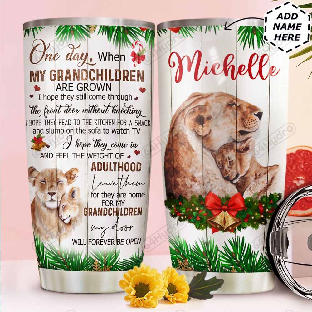 To Lion Grandchild Personalized Mda0311012 Stainless Steel Tumbler