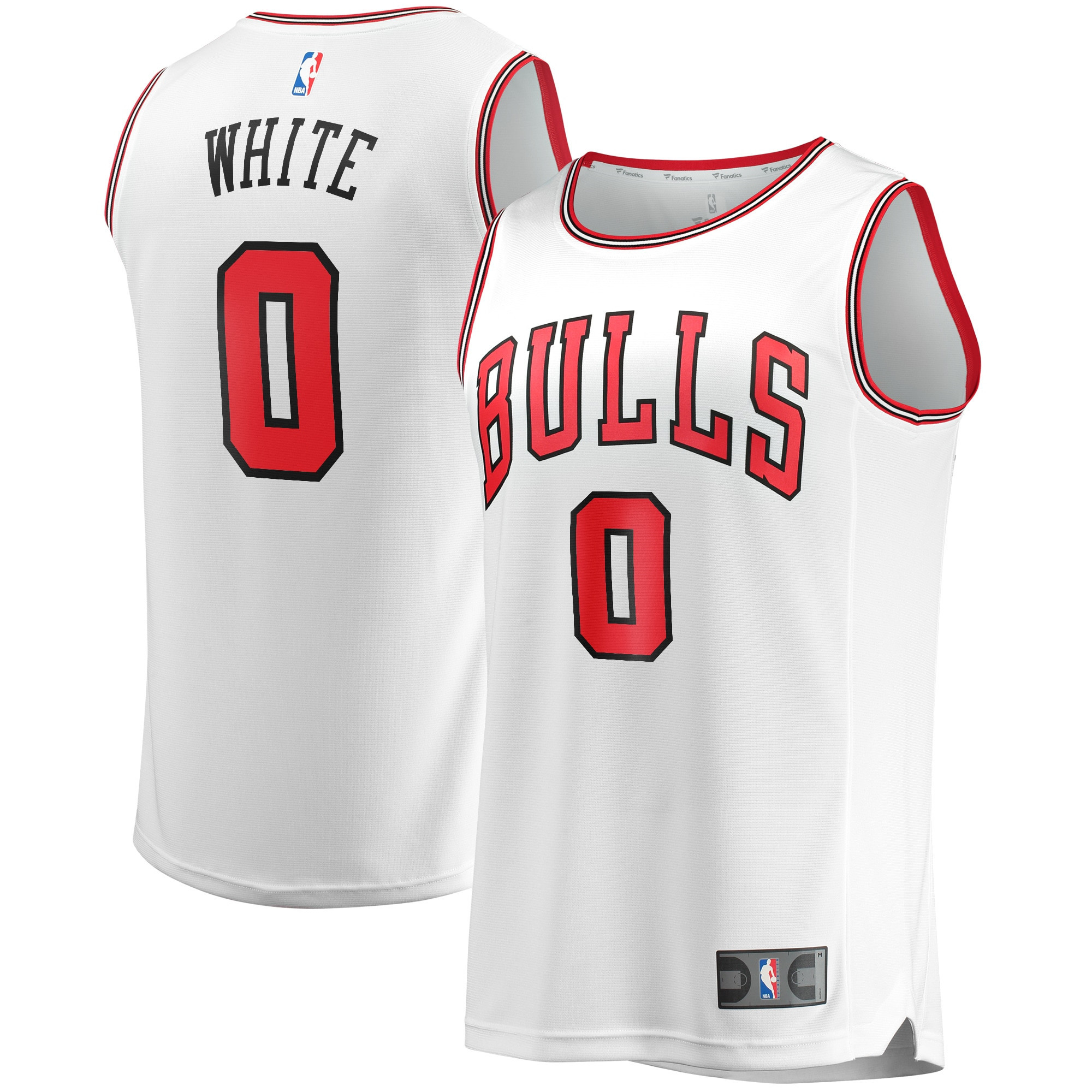 Coby White Chicago Bulls Fanatics Branded Fast Break Replica Player Jersey – White – Association Edition NBA