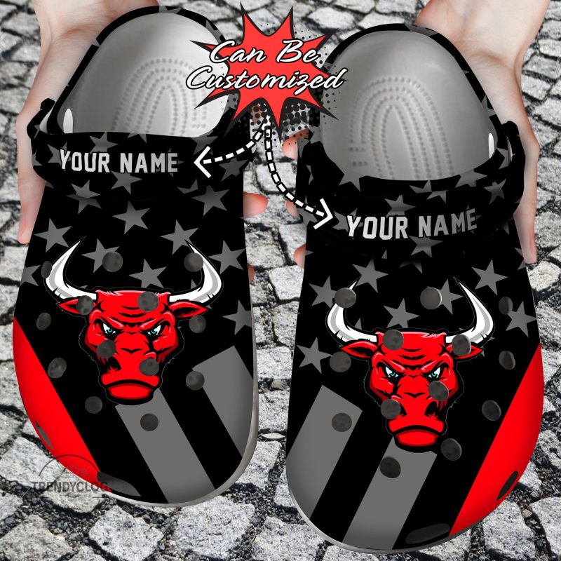 Basketball Personalized CBulls Star Flag Clog Shoes