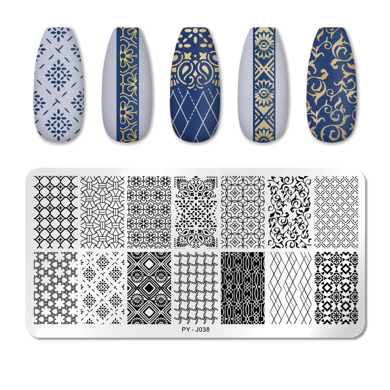 PICT YOU Square Nail Stamping Plates Rabbit Nail Art Stamp Template Design Stainless Steel for DIY Nail Stencil Image Plate alx