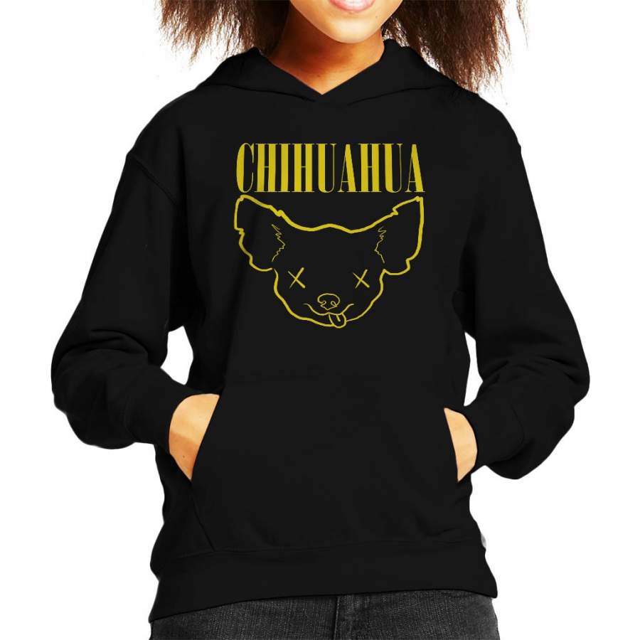 Chihuahua Nirvana Logo Kid’s Hooded Sweatshirt