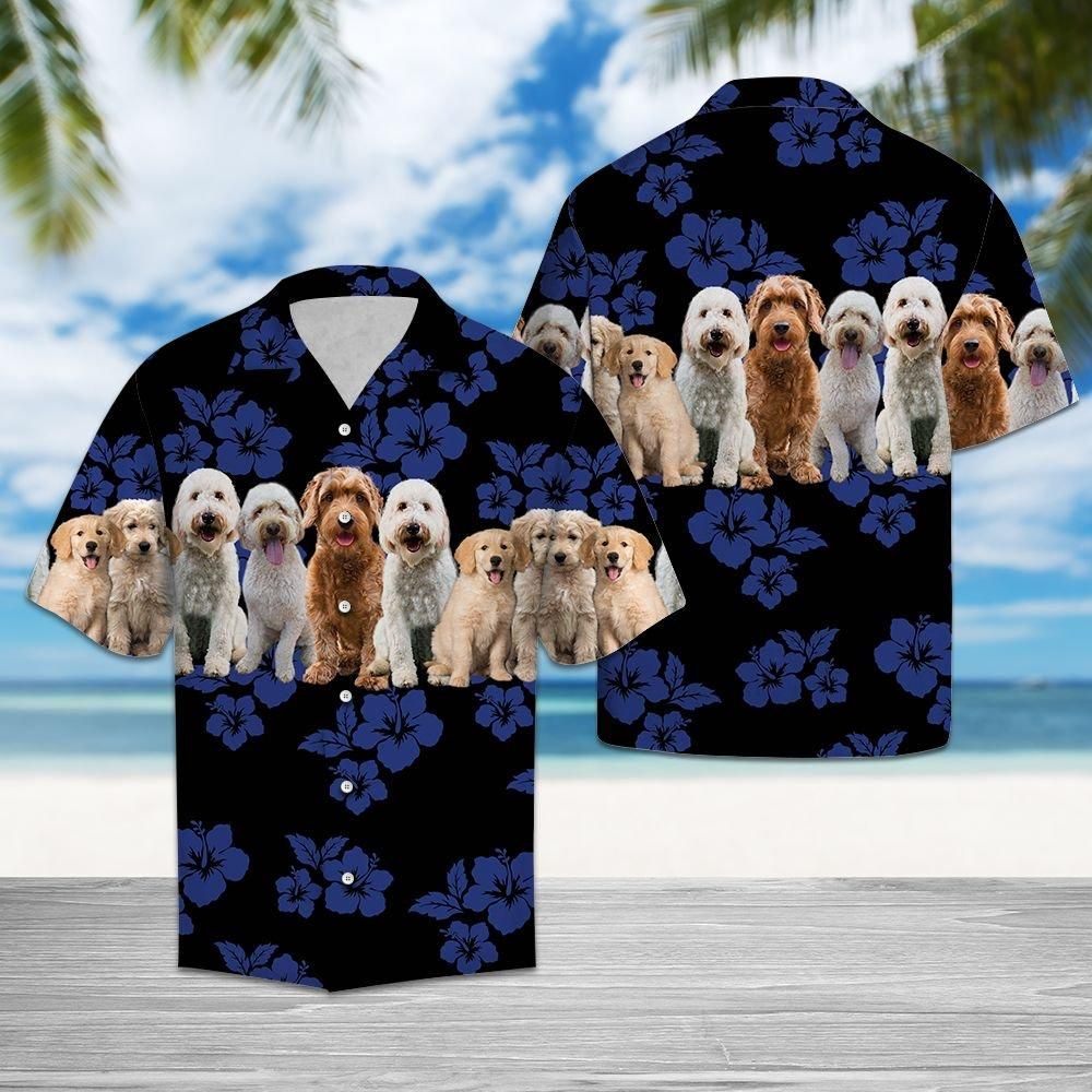 Aloha Shirt Awesome Goldendoodle Hawaii Ha85241