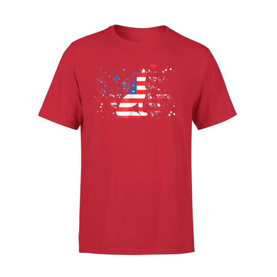 American Flag Wolf Patriotic Premium T-Shirt