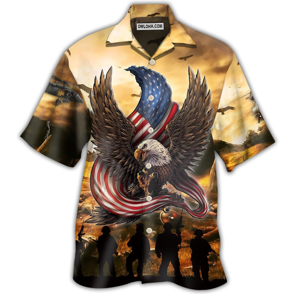 Veteran Honor The Fallen With Eagle – Hawaiian Shirt  – Owl Ohh