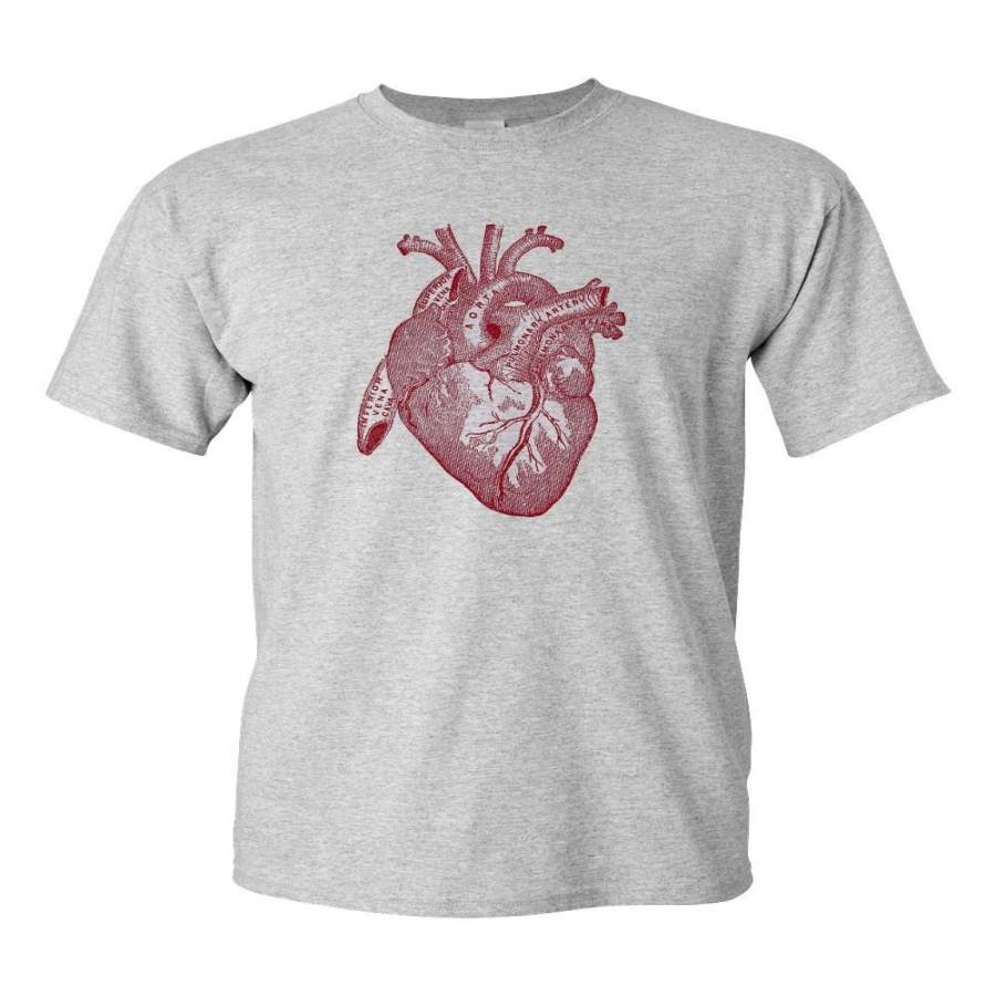 Clearance Anatomical Heart Tshirt Anatomy T Shirt Horror Tee Vintage Medical Illustration Tee