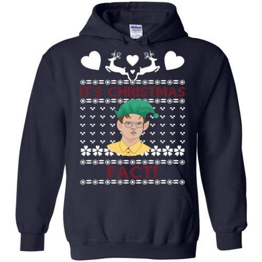 Dwight Shrute It’s Christmas Fact Hoodie