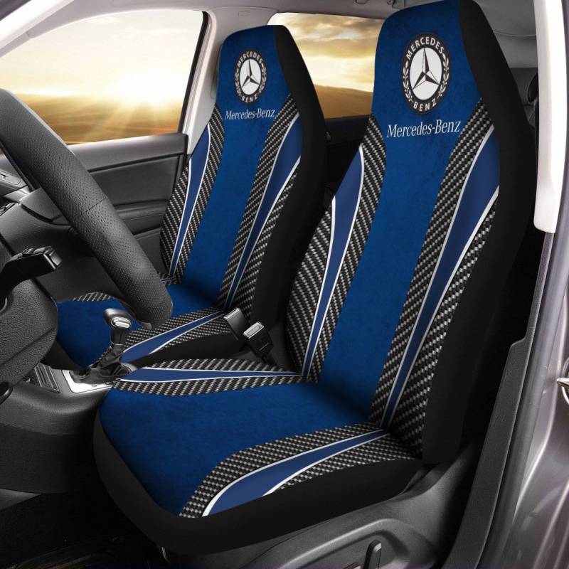 Mercedes LPH Car Seat Cover (Set of 2) Ver 4 (Blue)