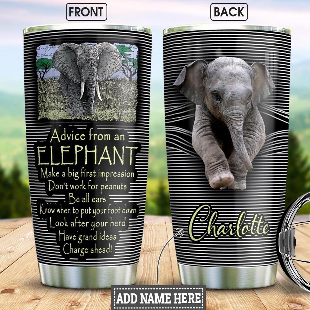 Advice Of An Elephant Personalized NNR1611002 Stainless Steel Tumbler