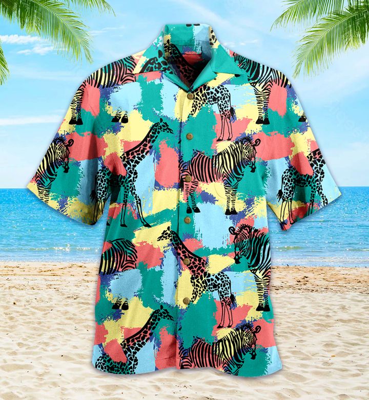 Pattern Zebra Colorful Hawaii Shirt Ha97358