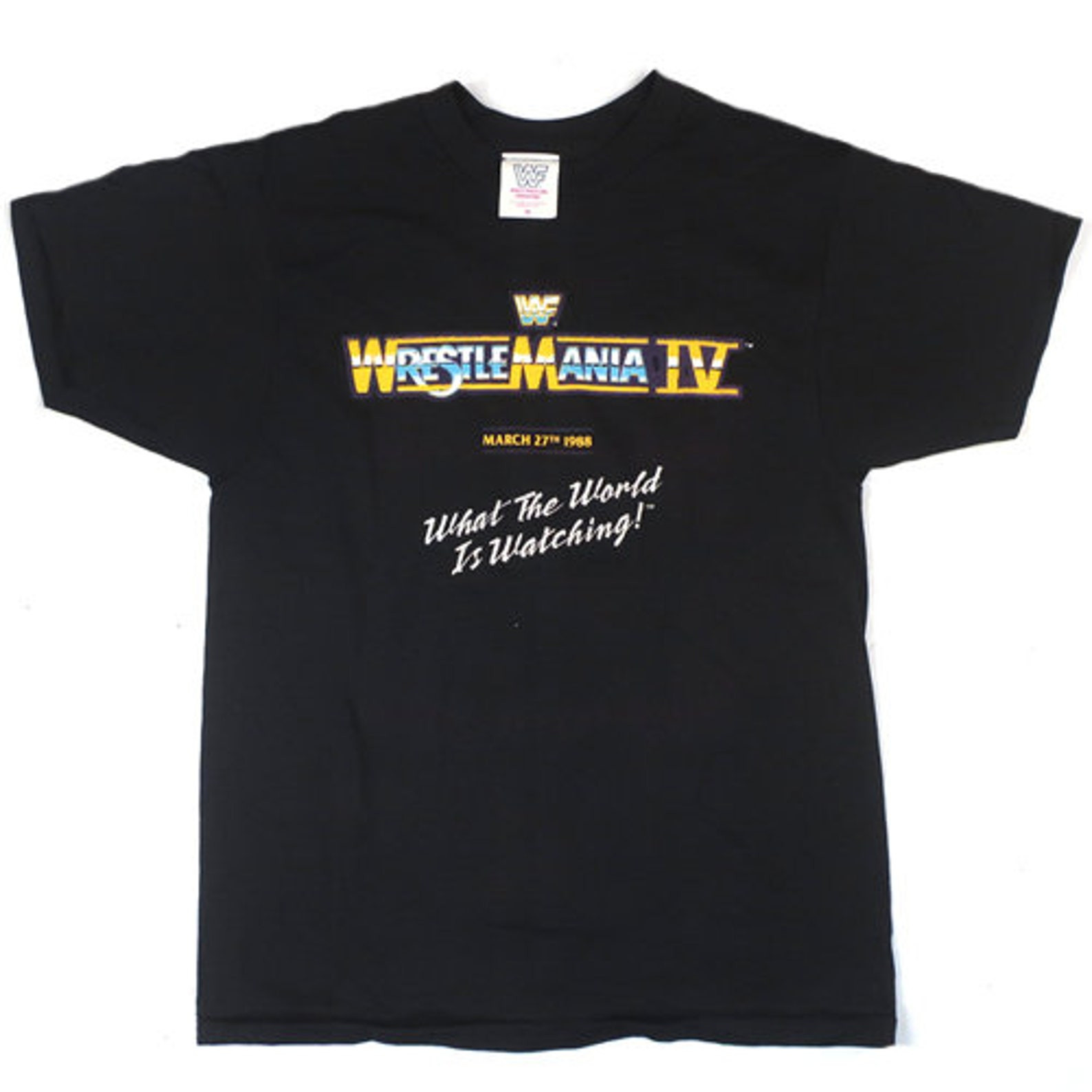 Vintage Wrestlemania Iv 1988 T Shirt Wwf Wrestling Hulk Hogan Andre The Giant