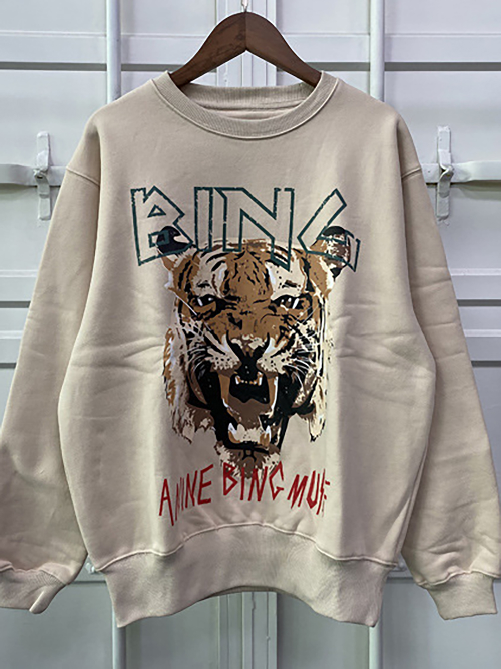 Working Tiger Head Bing Digital Graphic Print Women Sweatshirts Fleece Cotton Female Pullover Casual Classic Lady Top 2022 alx