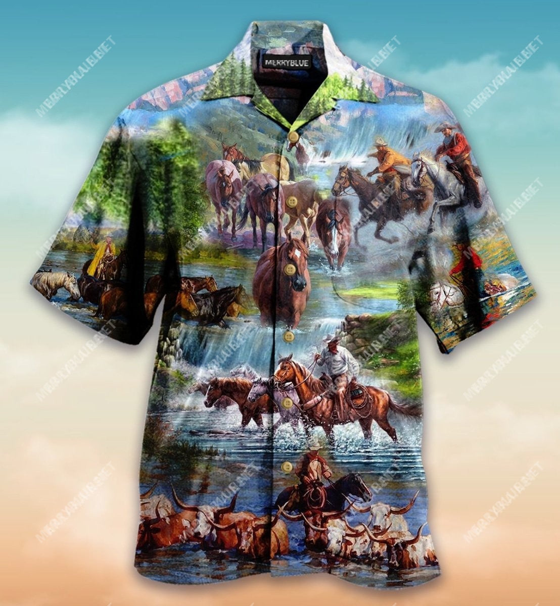 Cowboys Thru Water Unisex Hawaii Shirt Ha1115