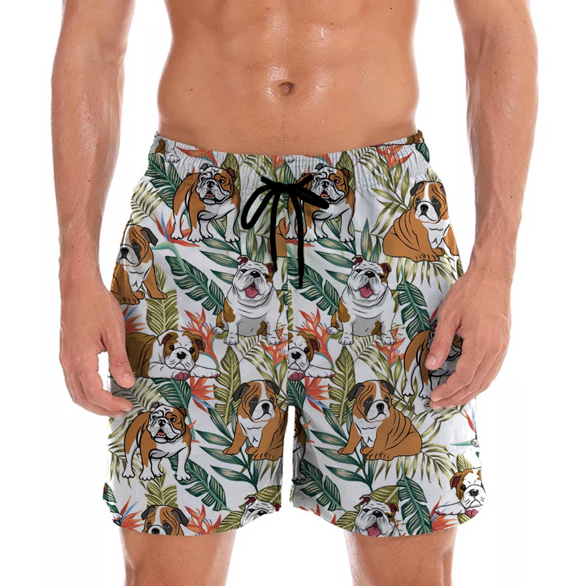 English Bulldog Hawaii Shorts Ha14640