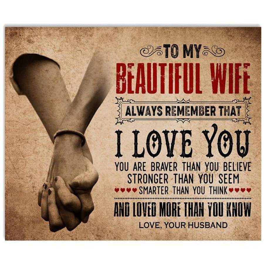 TO MY BEAUTIFUL WIFE Horizontal Poster