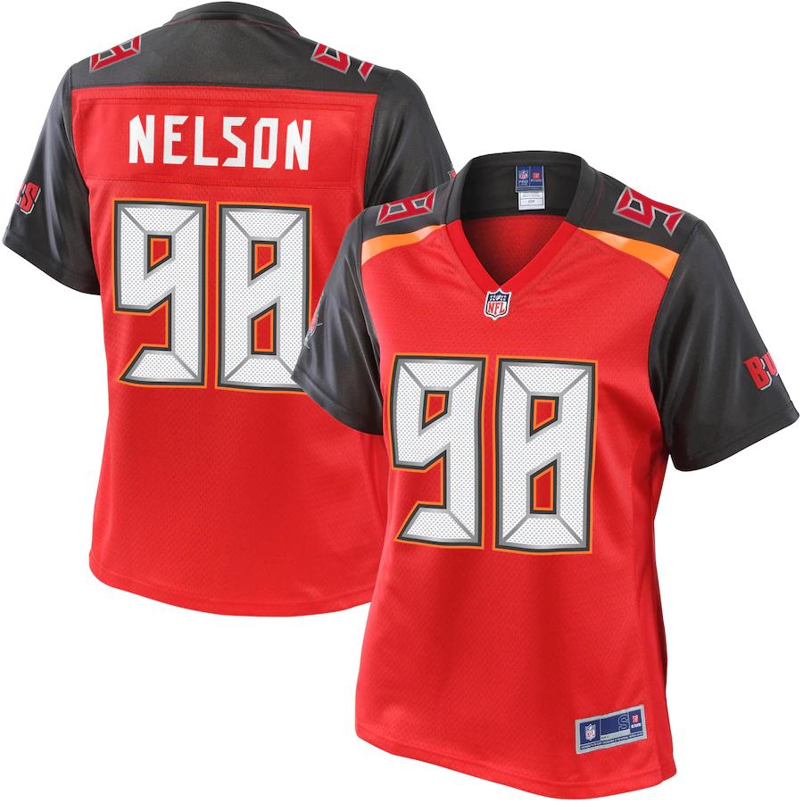 Anthony Nelson Tampa Bay Buccaneers NFL Pro Line Womens Team Player Jersey – Red