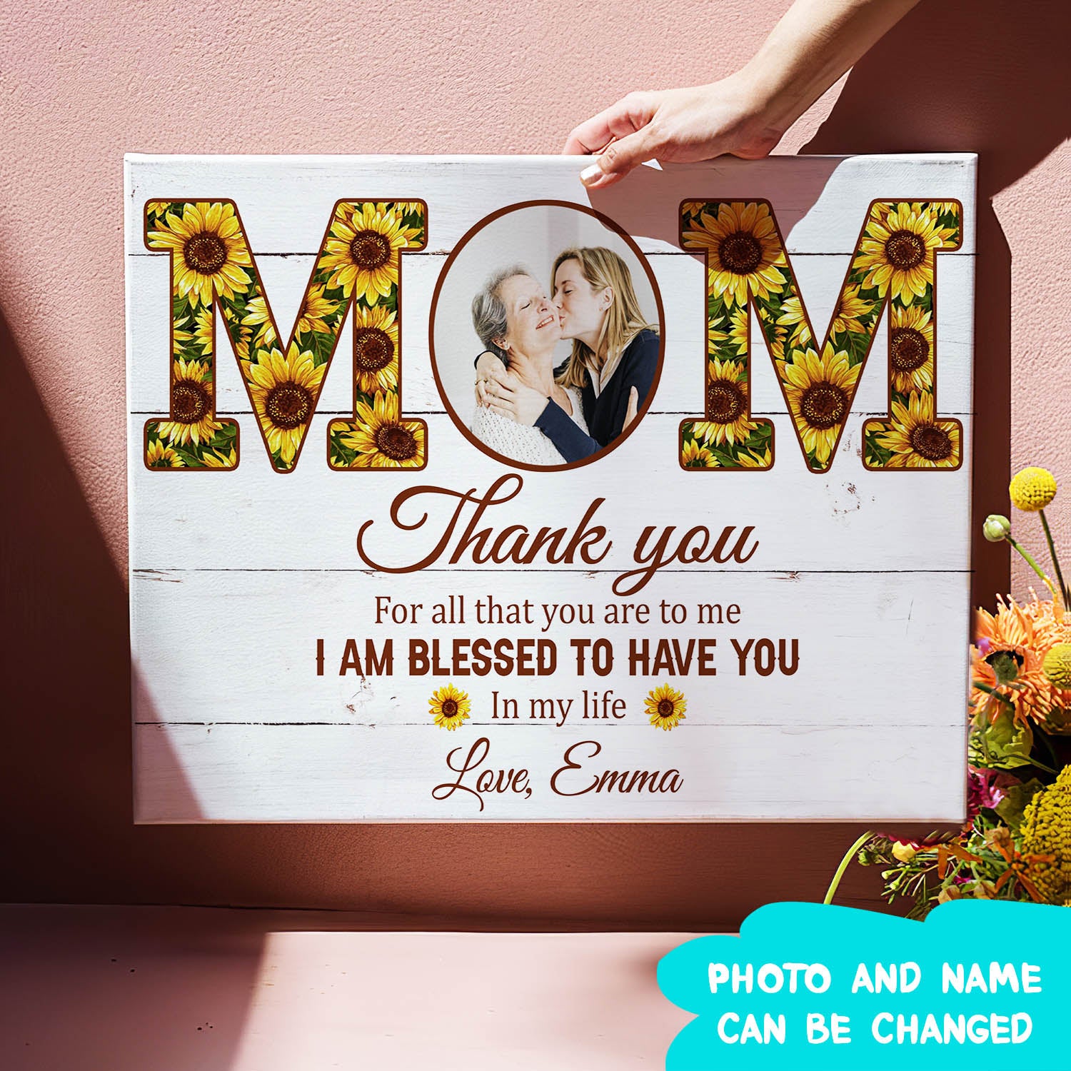 You Are My Life – Personalized Custom Photo Canvas – Mother’s Day Gifts